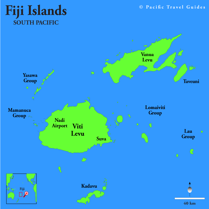 fidji iles carte sud pacifique